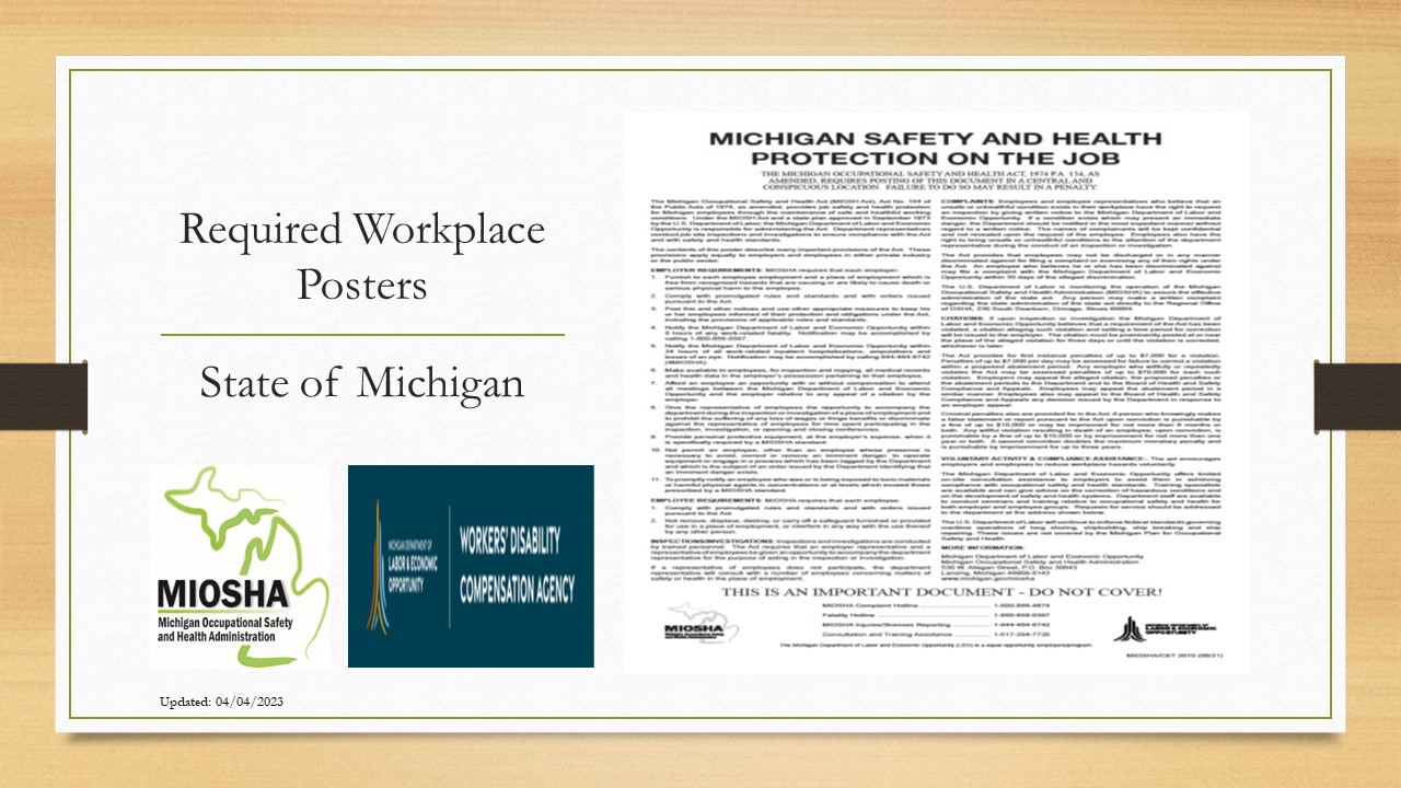 Required Workplace Posters University of MichiganDearborn
